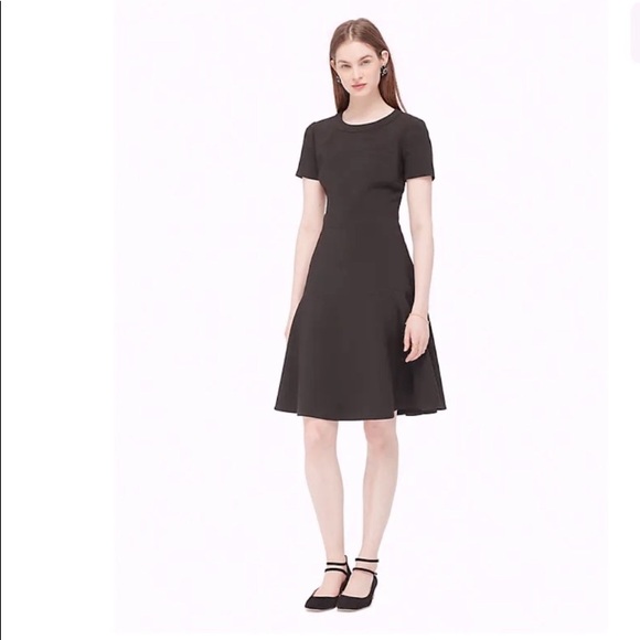 KATE SPADE NEW YORK CREPE FLIP DRESS Black FIT & FLARE DRESS SZ 4 AUDREY HEPBURN - Picture 3 of 16
